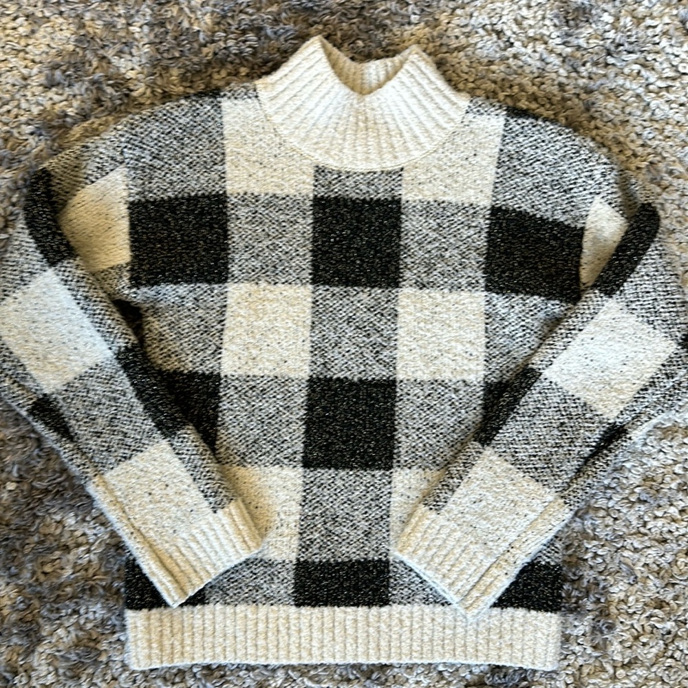 Little girl plaid sweater